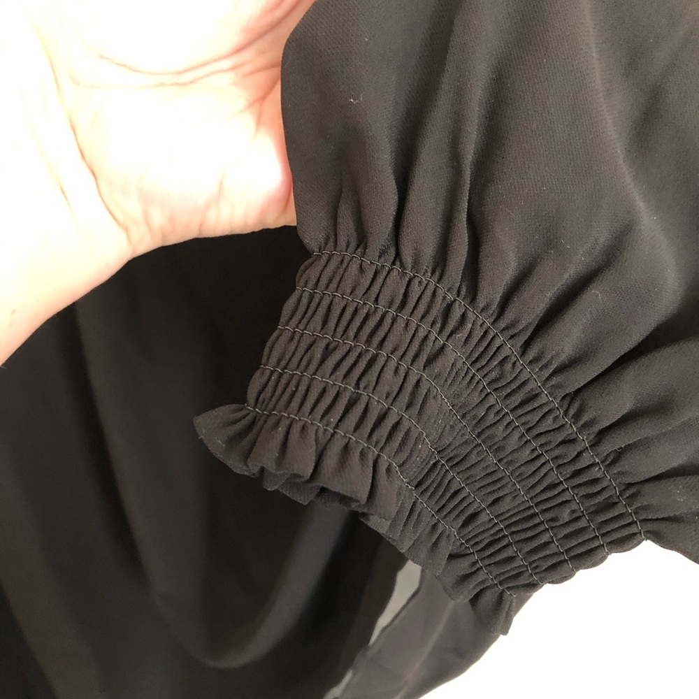 ELOQUII high-neck smocked blouse - Picture 7 of 12